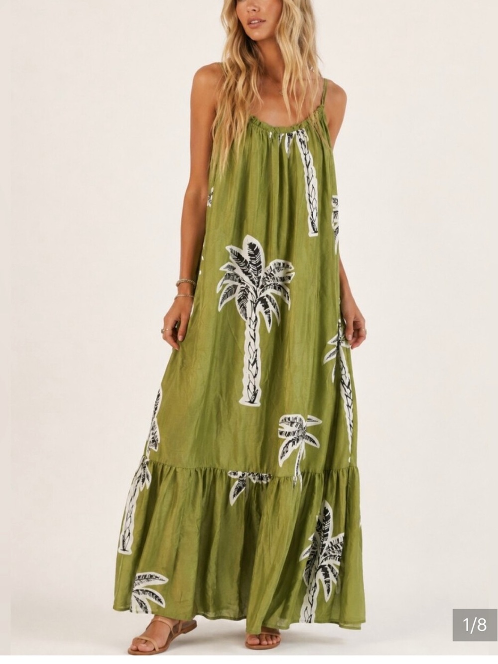True Destinations Maxi Dress w Palm Trees 🌴 Size XS